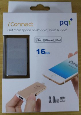 【銀色下單區】PQI iConnect 蘋果OTG專用超速雙享碟 16GB USB 3.0 蘋果MFi認證通過