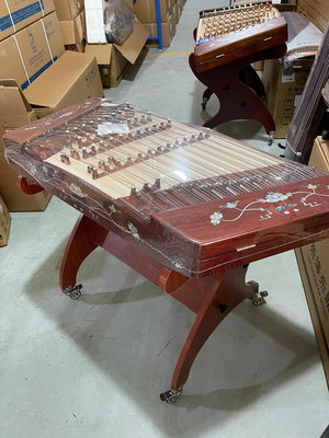 【二手】樂海牌紅木揚琴樂器623L-A精選專業揚琴，采用緬甸大果紫檀16887【元明清古玩】