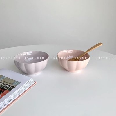 促銷打折 韓國ins香芋紫南瓜碗陶瓷早餐小碗米飯沙拉碗水果酸奶燕麥碗湯碗