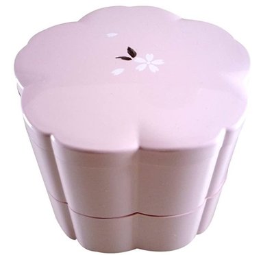 7   日本製 限量品 日式粉色櫻花造型雙層便當盒 和風定食洋食餐盒二層野餐露營壽司盒餐廳居家節慶便當箱