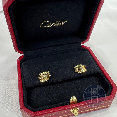 BRAND楓月 Cartier CRB8043900 YG 美洲豹貼耳耳環 卡地亞 飾品 配飾 配件