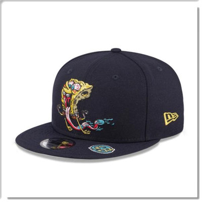 【ANGEL NEW ERA】New Era 聯名款 海綿寶寶 阿嘿顏 吐舌頭 丈青色 棒球帽 9FIFTY 潮流