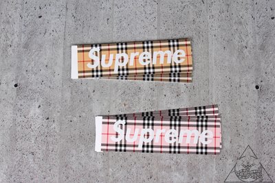 【HYDRA】Supreme Burberry Sticker 格紋 聯名 貼紙【SUP519】