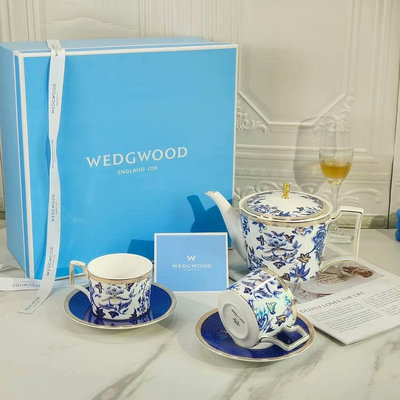 【全新 】wedgwood威基伍德蓉骨瓷下午茶杯咖啡杯茶壺