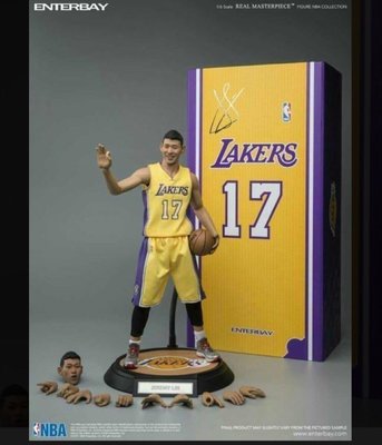 全新 Enterbay 1/6 NBA 洛杉磯湖人隊  Lakers 林書豪 Jeremy Lin 黃色球衣限量版