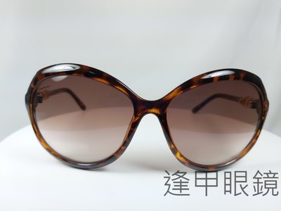 『逢甲眼鏡』GUCCI太陽眼鏡 透明玳瑁色大圓框 漸層棕鏡面 經典竹節鏡腳【GG3130/S 791】