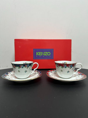【二手】日本中古舶來KENZO高田賢三簽名停產款咖啡杯紅茶杯 兩 回流 瓷器 擺件【佟掌櫃】-1632