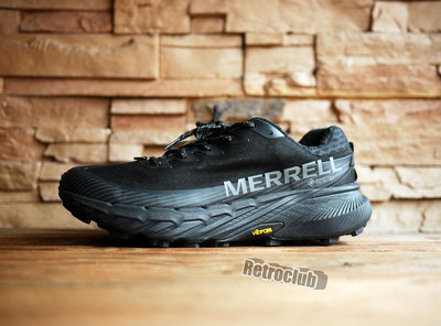 Retro CLUB【一元起標】【二手】美國品牌 Merrell Agility Peak 5 GTX 黑色 防水越野慢跑鞋 W24520