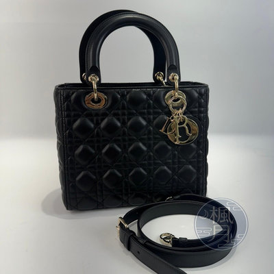 Christian Dior 迪奧 黑金LADY DIOR 5x5 手提包 肩背包 側背包 斜背包 時尚精品包