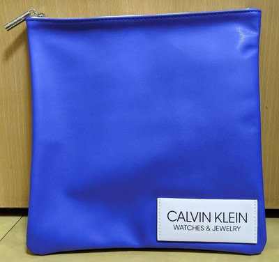 Calvin Klein flat pouch 手拿包 小包 方包 晚宴包 CK 包 寶藍色