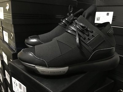 Adidas Y3 Qasa High 全黑 黑武士 高筒 綁帶 男女鞋
