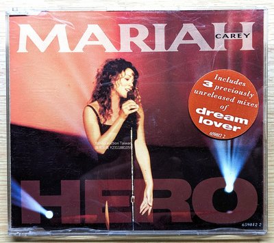奧地利版單曲CD！混音重唱 Mariah Carey 瑪麗亞凱莉 Hero Dreamlover Remixes