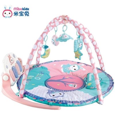 ✅嚴選✅米寶兔腳踏鋼琴寶寶嬰兒玩具0-3個月兒童游戲毯圓毯健身架器0-1歲 LJSH58200