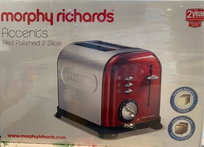 Morphy Richards【魅力紅】 九段溫控不鏽鋼烤麵包機