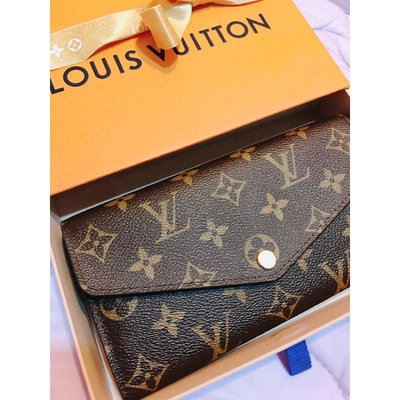 LV Monogram SARAH 16卡 咖啡內裡 信封式 翻蓋 長夾 M60531 現貨