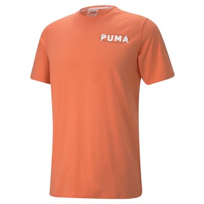 【豬豬老闆】PUMA 籃球系列 Franchise 橘 歐規 LOGO 休閒 運動 短袖 短T 男款 53051102