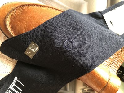日本製Dunhill 登喜路深藍正裝男性紳士襪