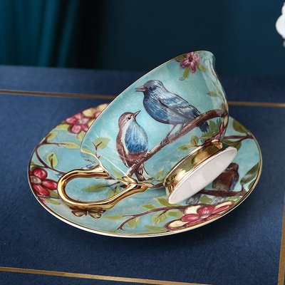夢幻之藍 咖啡杯高檔精致陶瓷馬克杯大容量骨瓷杯子茶具套裝特艾超夯 精品