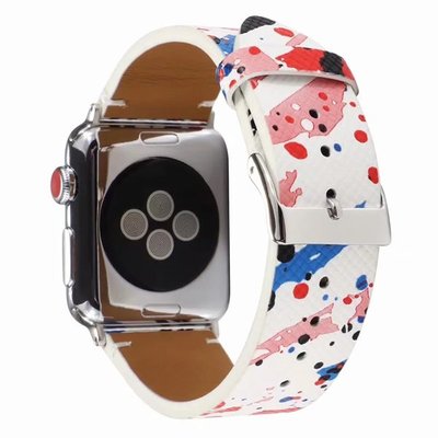 蘋果 Apple Watch 蘋果手錶錶帶 38mm 42mm 40mm 44mm 水彩塗鴉風錶帶 錶帶 蘋果手錶