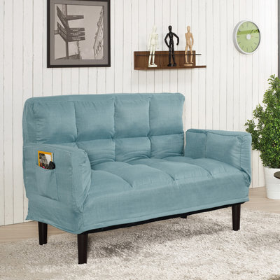 【在地人傢俱】22 美麗購-約瑟芬藍綠色棉麻布2人/二人/雙人沙發椅~可六段式調整 CM243-2