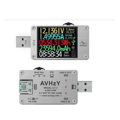 [2美國直購] AVHzY CT-3 測試儀 USB Power Meter Tester Multimeter