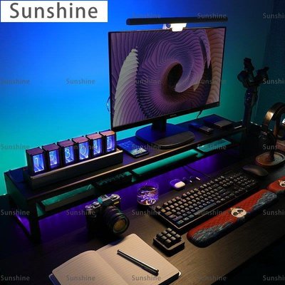[Sunshine]桌上收納架 鹿為 電腦增高架辦公室臺式雙顯示器加長熒幕桌面收納USB充電