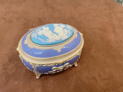 vintage日產中古迪士尼米奇米妮 浮雕八音盒音樂盒珠寶盒