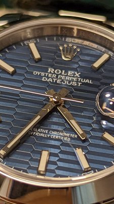 ［蟻蕉榴］Rolex 勞力士 126300 藍坑紋 藍色坑紋 蜂巢 特殊面 datejust 41mm
