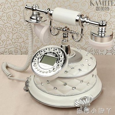 【歡迎光臨】復古電話機歐式仿古座機美式賓館家用白色固定辦公古董電話-hy
