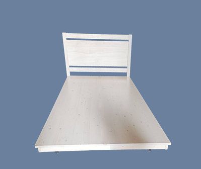 【萊夫家居】SN-YN-35C：洗白色3.5尺實木單人床【台中家具】床頭片+床底 實木床 學生床 兒童床 台灣製造