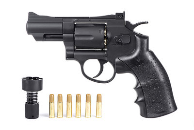 【BCS】Hwasan華山 2.5吋 6mm 黑色 CO2全金屬左輪手槍-FSC1002B2