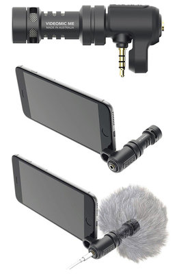 我愛買#RODE羅德小型指向性3.5mm TRRS麥克風VideoMic Me附防風罩適iPhone蘋果手機iPad平板
