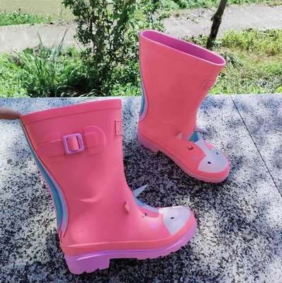 預購 兒童橡膠防滑雨鞋 雨靴 英國joules 粉色獨角馬 兒童雨鞋 獨角獸雨鞋 幼童雨靴 童雨鞋 童雨靴 兒童雨靴