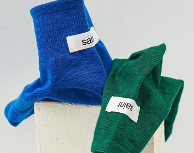 簡約文字標籤純色短襪  綠色 藍色 白色 黑色 白襪 短襪 黑襪 女襪 襪子 學生襪 文青【小雜貨】