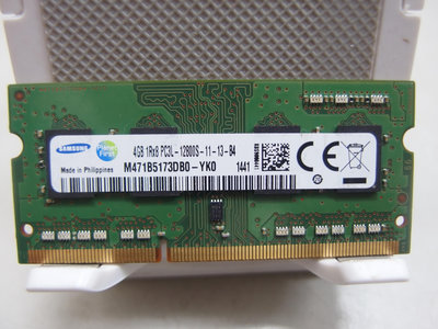 以琳の屋~Samsung 三星DDR3 1600 4G PC3L-12800S 筆電記憶體 『一元起標』-(00002)