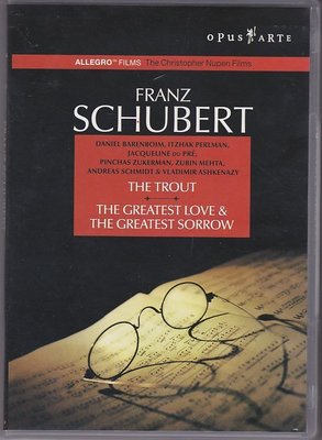 音樂居士新店#Schubert Piano Quintet 舒伯特 鱒魚五重奏 杜普蕾，帕爾曼等 D9 DVD