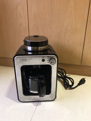 二手良品 日本Siroca Crossline自動研磨咖啡機 STC-408 2016年 9成新已整理 少用 聲寶代理