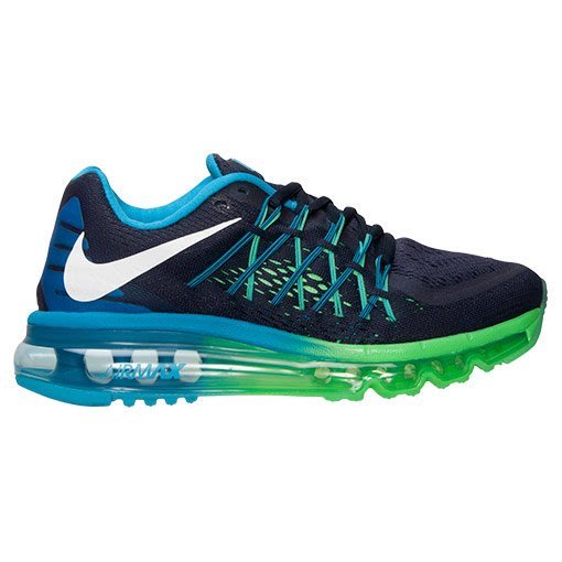 鞋印良品】Nike Air Max 2015 GS 黑藍綠白透氣全氣墊慢跑鞋保證公司貨705457400 | Yahoo奇摩拍賣