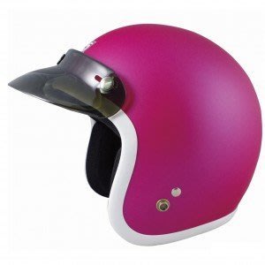 【小齊安全帽】gp5 303 素色 消光桃紅 小學生適用 半罩式安全帽 復古帽 送長鏡片
