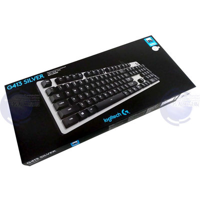 【MR3C】含稅附發票 台灣公司貨 Logitech羅技 G413 機械式背光遊戲鍵盤 銀色