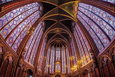 10-1376 絕版1000片日本正版拼圖 風景 絢麗的法國巴黎聖禮拜教堂(哥德式)