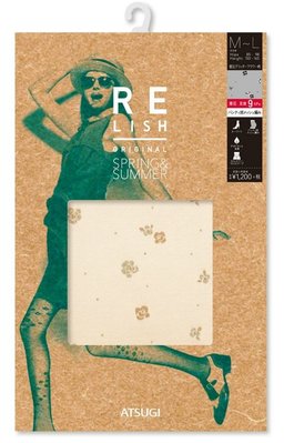 【拓拔月坊】厚木 Relish ORIGINAL　著壓 閃亮雙色小花散柄 絲襪　日本製～現貨！