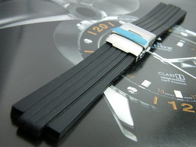 錶帶屋 Oris 豪利時 TT1機械錶完全代用F1胎紋頂級矽膠錶帶 現貨商品