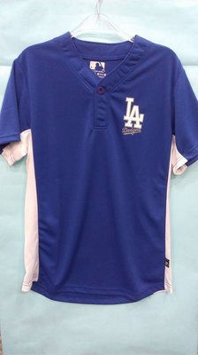 MLB美國大聯盟 道奇隊 徘汗衣 兩扣式 棒壘球練習衣 5530274-008 寶藍色 球迷版 無背號 全新