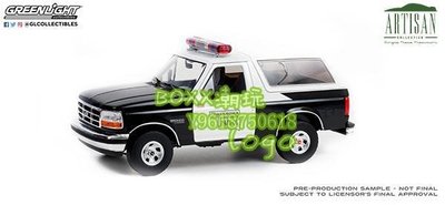 BOXx潮玩~預售3月 綠光1/18  1996福特烈馬-俄克拉荷馬高速公路警車19114