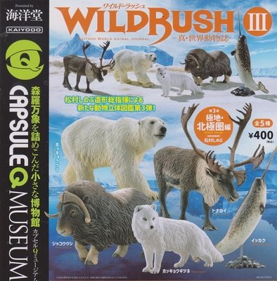 【奇蹟@蛋】海洋堂(轉蛋)真世界動物誌P3-極地北極圈篇 全5種整套販售   NO:5552