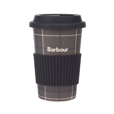 【英國Barbour】黑灰色格紋隨行杯 隨身杯 旅行杯 手拿杯 咖啡杯 馬克杯 水杯 皇室御用百年經典