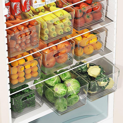 冰箱抽屜式食品級整理神器蔬菜收納盒儲物盒冷凍專用儲物盒保鮮盒 收納箱 收納櫃 抽屜櫃 塑膠整理箱 置物箱