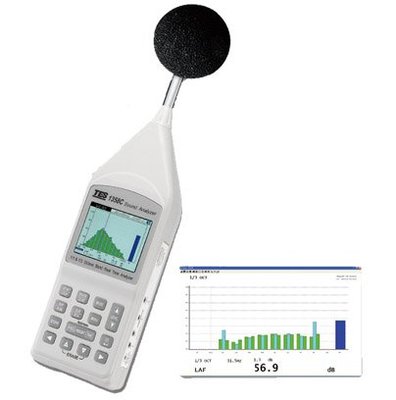 【米勒線上購物】噪音計 TES-1358C 噪音頻譜分析儀 1/1及1/3 八度音即時音頻分析儀