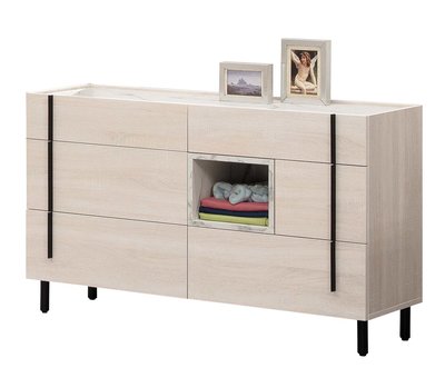 【N D Furniture】台南在地家具-木心板石紋美耐皿120cm六斗櫃/收納櫃YH